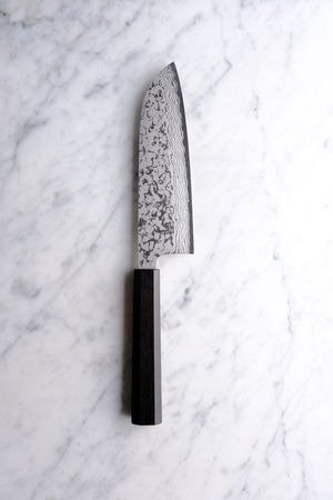 Makoto Kurosaki Damascus VG7 Ebony - 165 mm Santoku