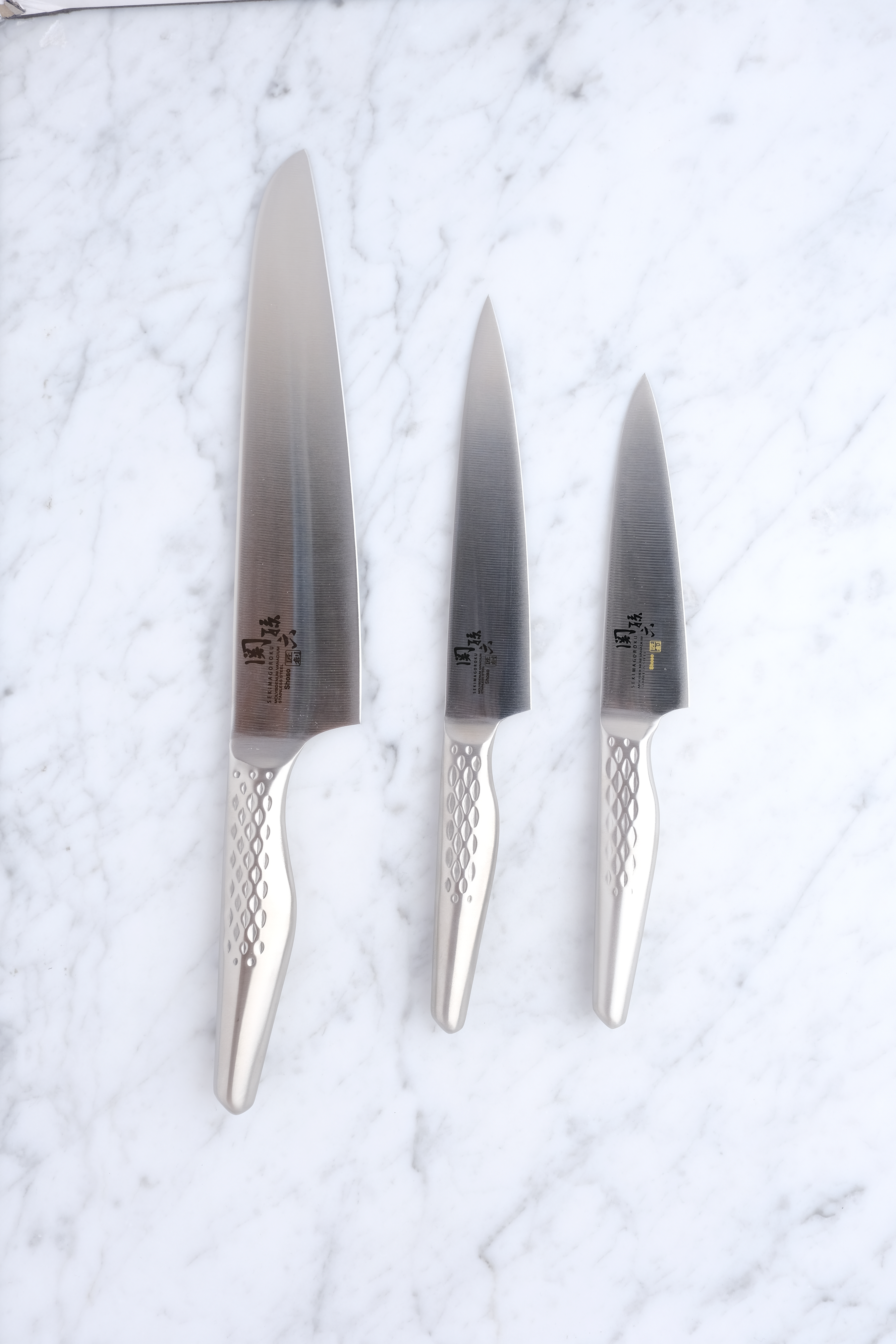 Shoso set Chef's knife, utility and herb knife