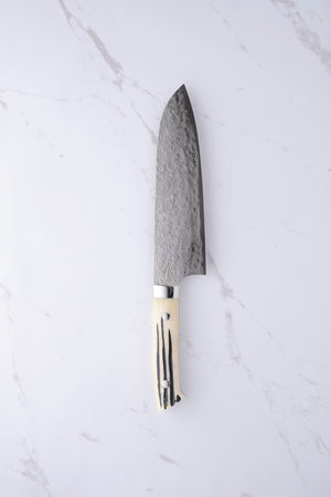 Takeshi Saji SG2 Diamond Damascus - 180mm Santoku